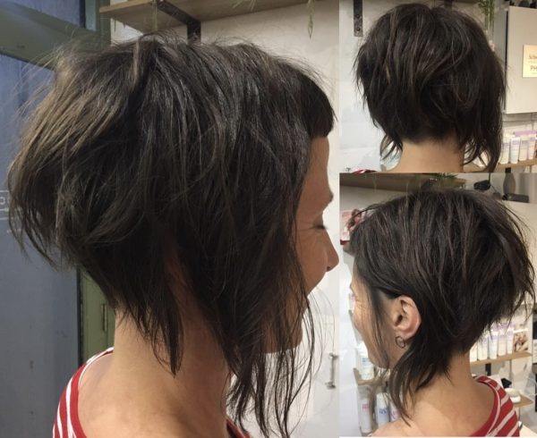 A trendy and modern haircut designed for a stylish, effortless look at MWC Hair by Mitch, Newcastle NSW.